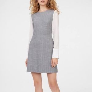 Club Monaco Deeyone Gray Dress Silk Sleeves Size 4